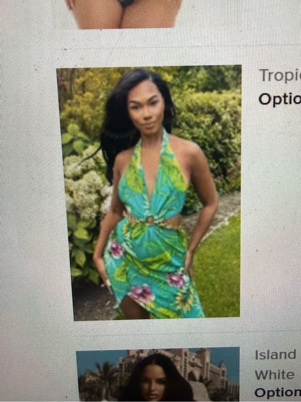 Fashion Nova Teal & Green Halter Floral Maxi Dress